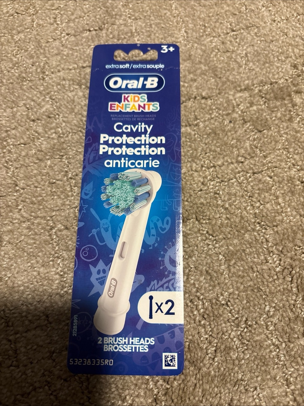 Oral B Kids Extra Soft Toothbrush Heads 2 Pack for Electric Toothbrushes